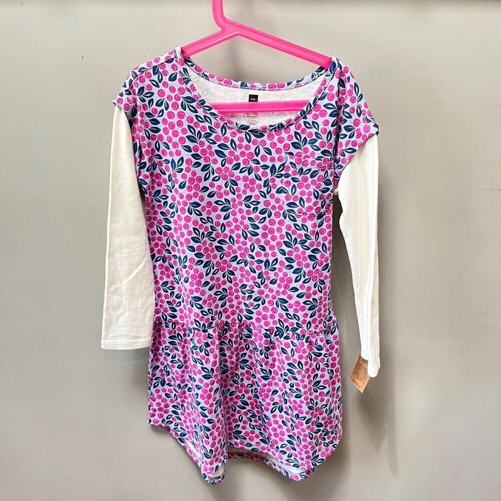 NEW Girls‎ Tea Collection Long Sleeve Cotton Dress- Size 8